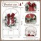 Wood Christmas Holiday Wall Hanging Indoor Outdoor Decorations Rustic Christmas Window Plaque Signs Wooden Arch with Wreath Christmas Home Party (Red-Black)